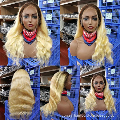 Raw Virgin Cuticle Aligned Brazilian Human Hair Transparent Lace Frontal 613 HD Lace Front Wig With Baby Hair For Black Women